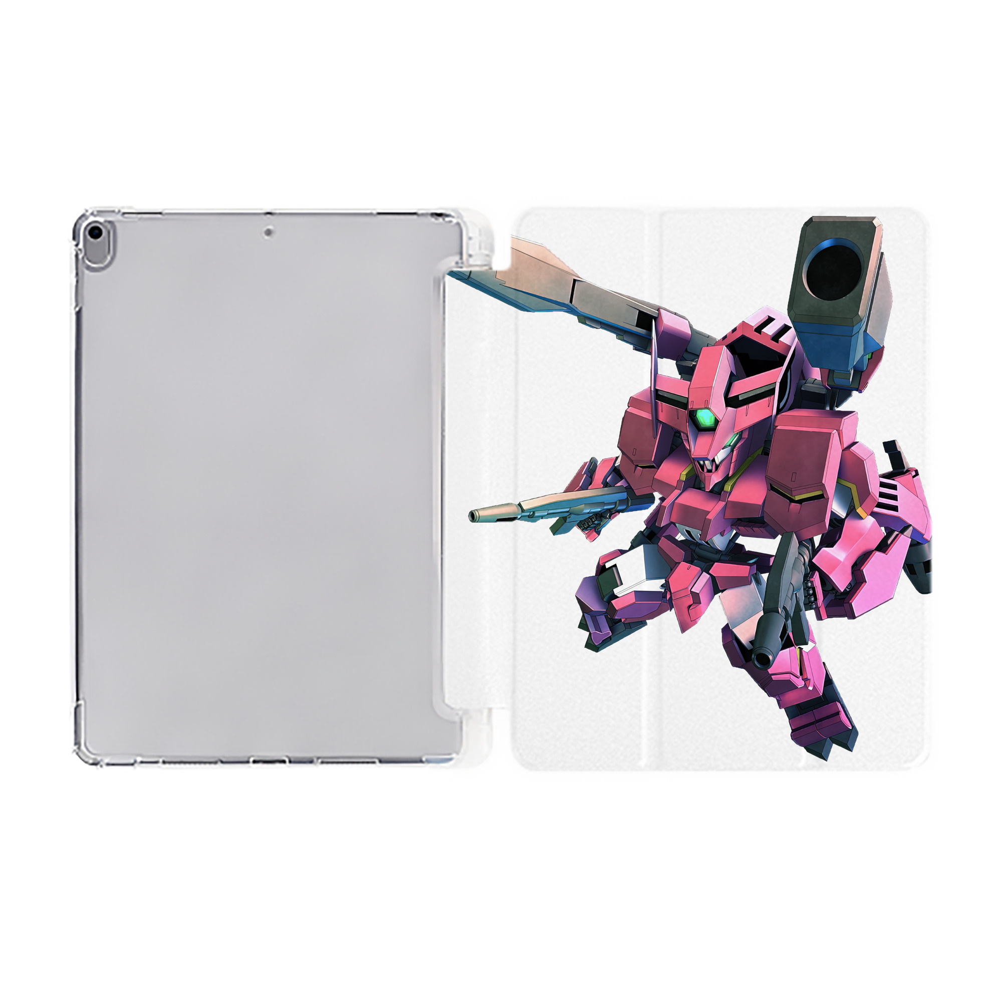 （画像用） 機動戦士ガンダム Mobile Suit Gundam IPad ケース ペン収納付き 三つ折りスタンド PUレザー×シリコン 対応機種9.5/10.5/10.9インチ